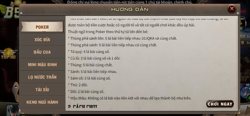 Thuật ngữ cần nắm rõ khi chơi game bài Poker